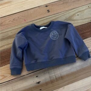 SweetHoney Navy Blue Kids Crewneck Sweatshirt with Chest Emblem